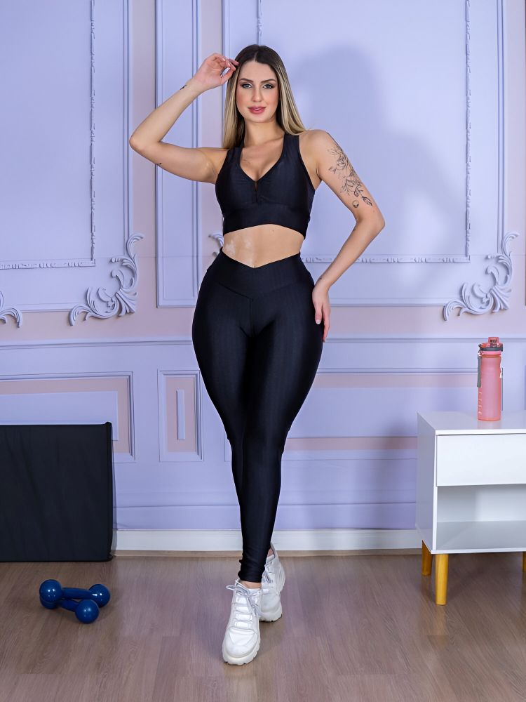 Conjunto Top + Legging Cross 3D - JZ NEW MODA