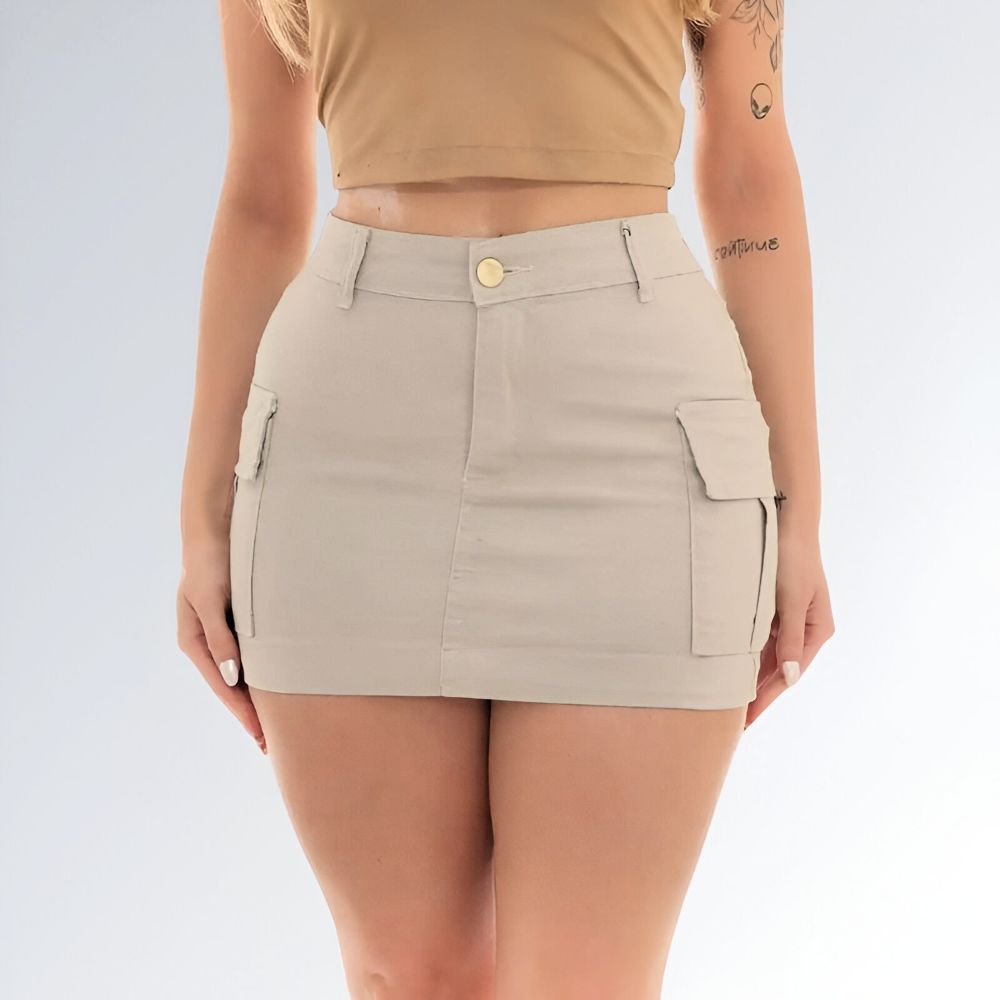 Mini Saia Jeans Cargo - JZ NEW MODA