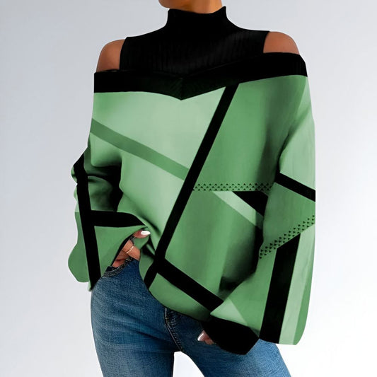 Blusa Gola Alta Ombro Caído - JZ NEW MODA