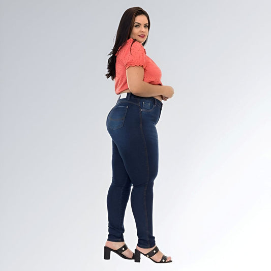 Calça Jeans Skinny Com Cinta Lipo Plus Size Cintura Alta Feminina Jz New Moda
