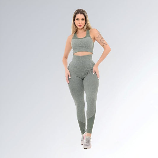 Calça Legging Fitness Verde Militar Feminino Jz New Moda