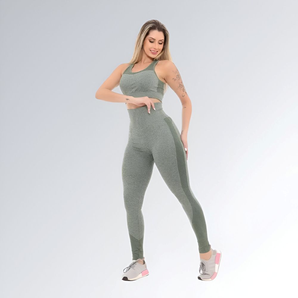 Calça Legging Fitness Verde Militar Feminino Jz New Moda
