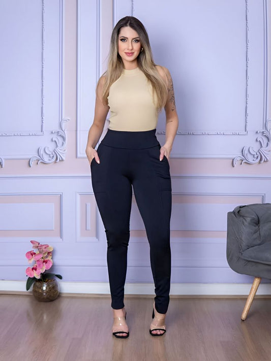Calça Legging com Bolso Lisa - JZ NEW MODA