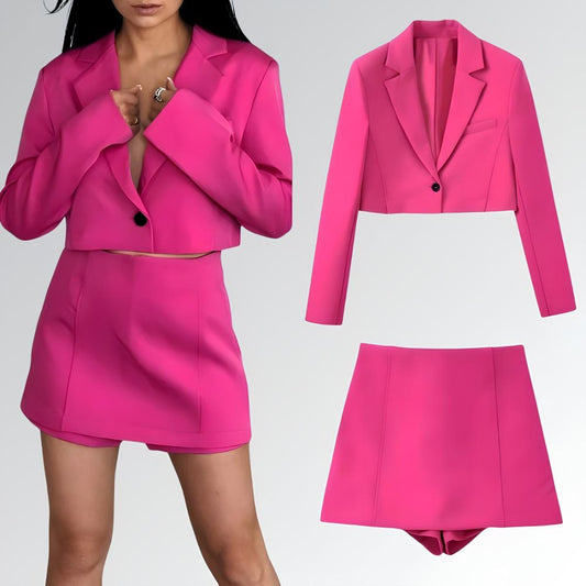 Blazer + Saia Pink Traf - JZ NEW MODA