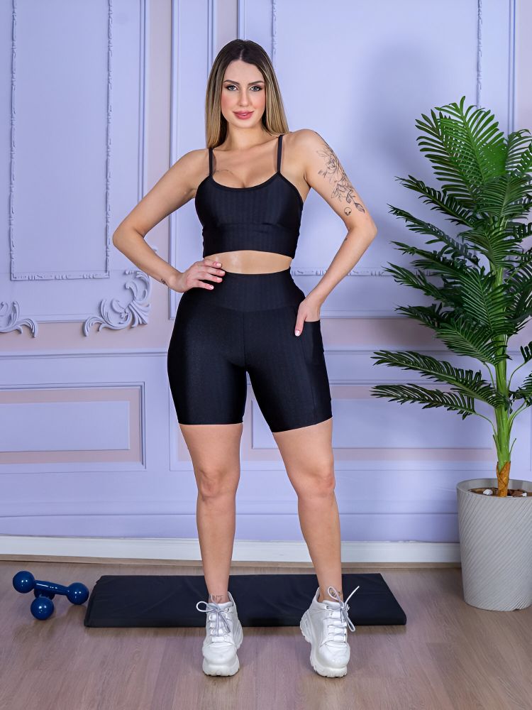 Conjunto Bermuda Fitness 3D - JZ NEW MODA